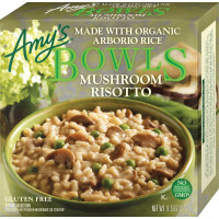 Amy's Frozen Meals, Mushroom Risotto Bowl, Made With Organic Arborio Rice, Gluten Free Microwave Meals 9.5 Oz