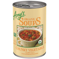 Amy’s Soup, Vegan Chunky Vegetable Soup, Gluten Free, Made with Organic Vegetables, Canned Soup, 14.3 Oz