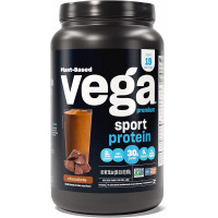Vega Sport Premium Vegan Protein Powder, Chocolate - 30g Plant Based Protein, 5g BCAAs, Low Carb, Keto, Dairy Free, Gluten Free, Non GMO, Pea Protein for Women & Men, 1.8 lbs (Packaging May Vary)