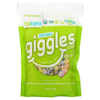 YumEarth Organic Sour Giggles Chewy Candy Bites, Pack of 6 (5 Oz) - Allergy Friendly, Non GMO, Gluten Free, Vegan