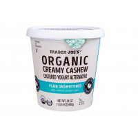 Organic Creamy Cashew Cultured Yogurt Alternative, Plain Unsweetened 24Oz