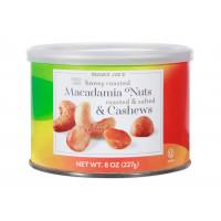 Honey Roasted Macadamia Nuts & Cashews 8 Oz