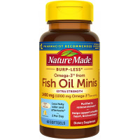 Nature Made Extra Strength Burp Less Omega 3 Fish Oil 1400 mg Minis 60 Counts